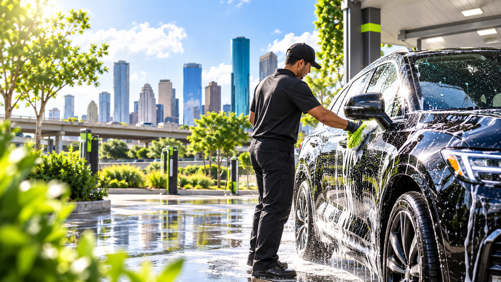 Hand car wash in Houston at Brio Hand Car Wash and Detail Spring Branch