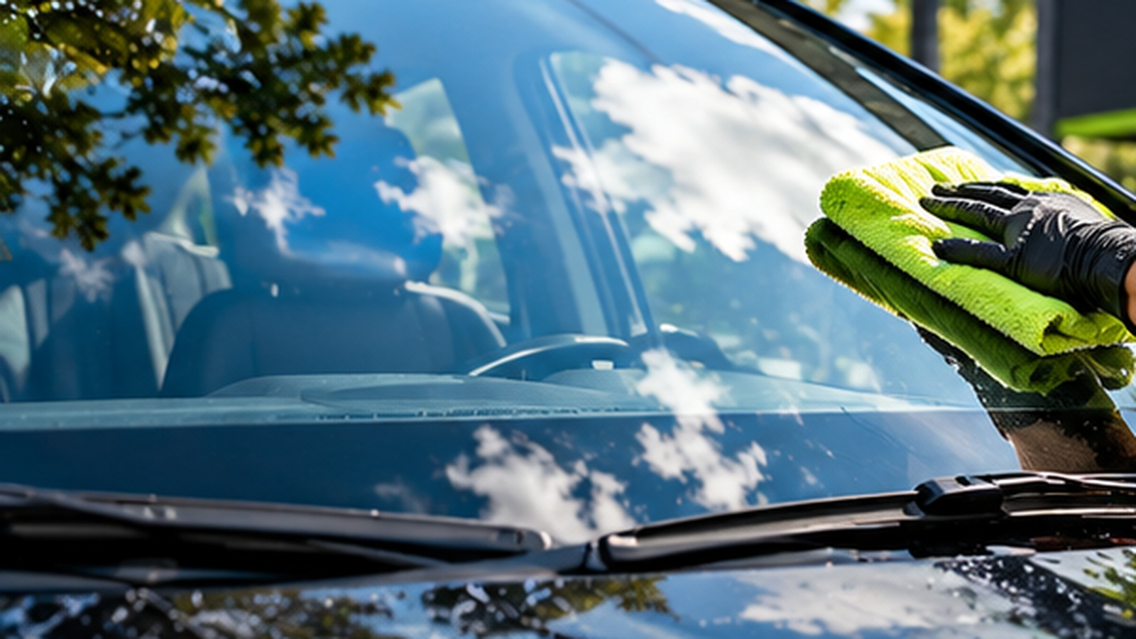 Windshield cleaning before selling a vehicle in Houston